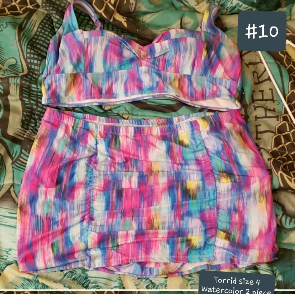 Size 4 watercolor bikini